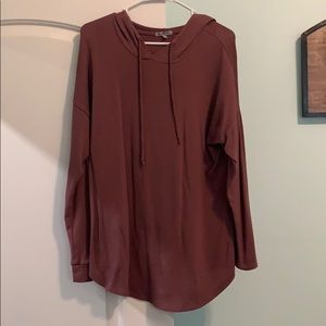 Thin sweatshirt with hood